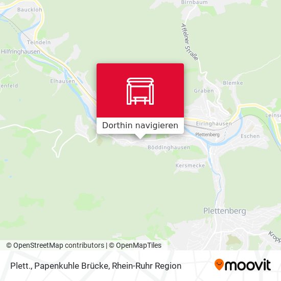 Plett., Papenkuhle Brücke Karte
