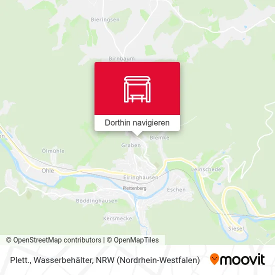 Plett., Wasserbehälter Karte