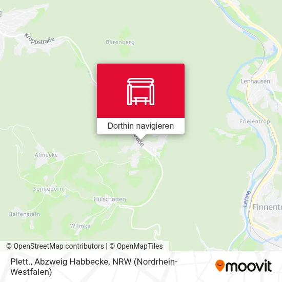 Plett., Abzweig Habbecke Karte