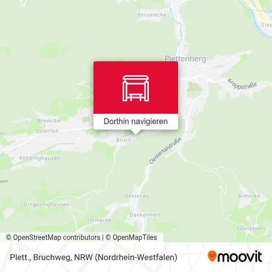 Plett., Bruchweg Karte