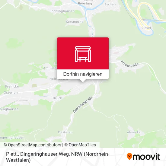 Plett., Dingeringhauser Weg Karte