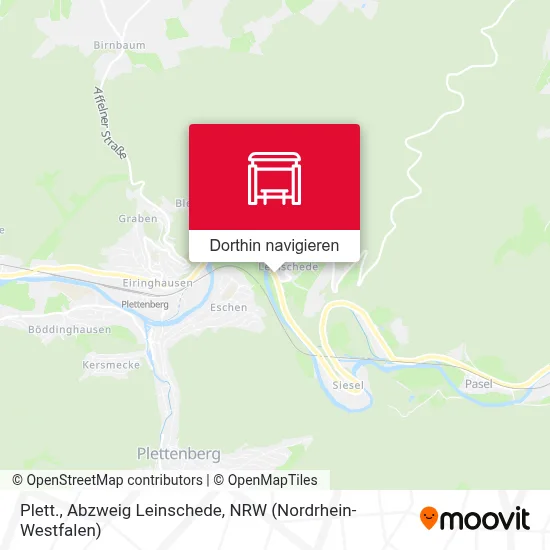 Plett., Abzweig Leinschede Karte