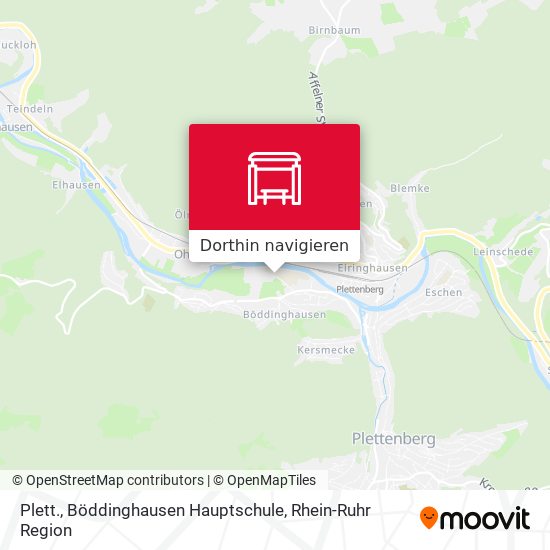 Plett., Böddinghausen Hauptschule Karte