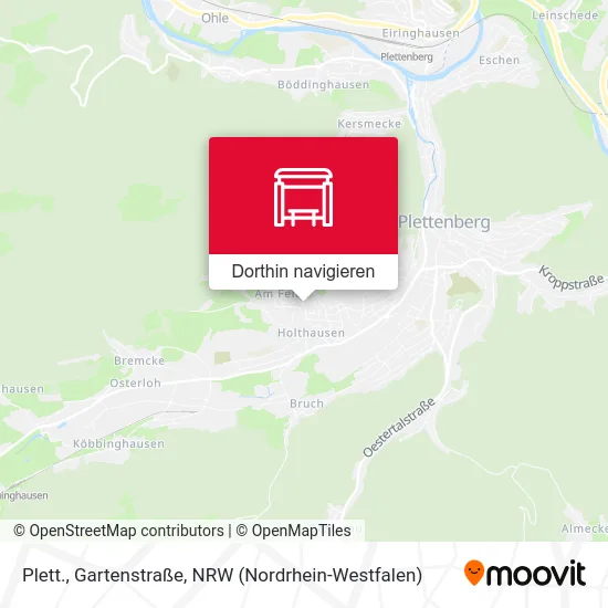 Plett., Gartenstraße Karte