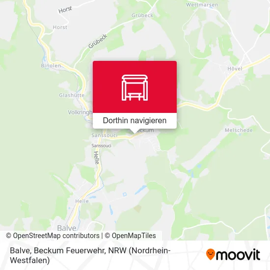 Balve, Beckum Feuerwehr Karte