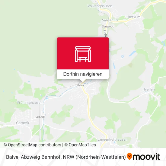Balve, Abzweig Bahnhof Karte