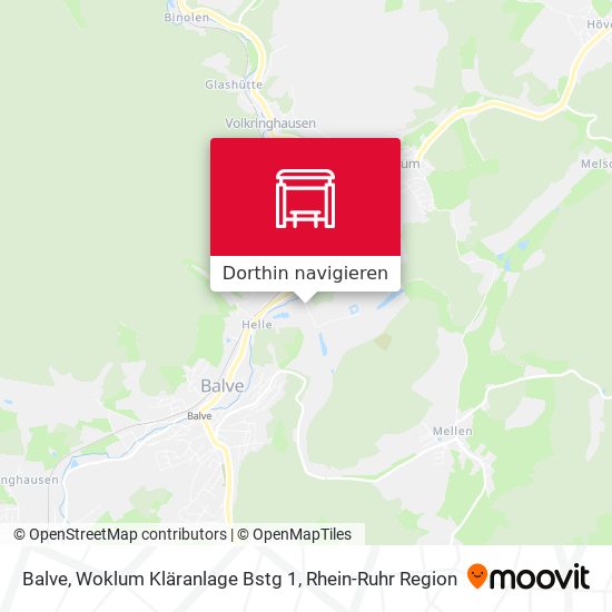 Balve, Woklum Kläranlage Bstg 1 Karte