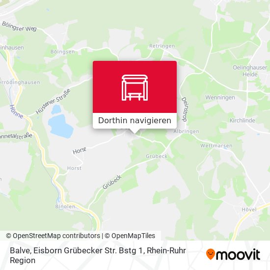 Balve, Eisborn Grübecker Str. Bstg 1 Karte