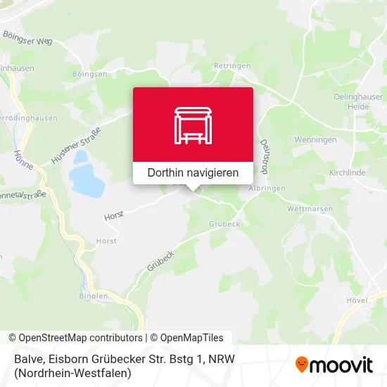 Balve, Eisborn Grübecker Str. Bstg 1 Karte