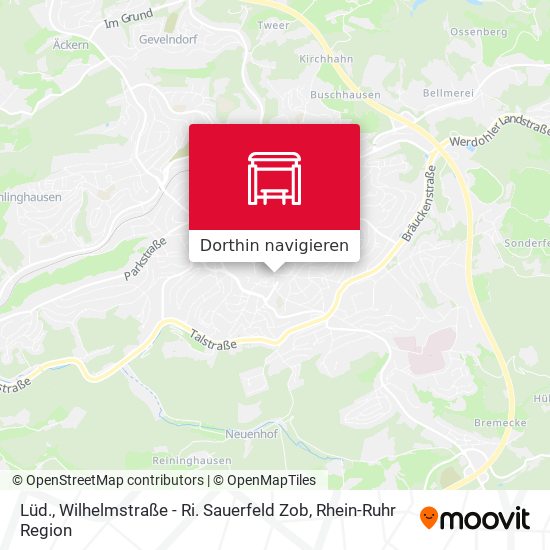 Lüd., Wilhelmstraße - Ri. Sauerfeld Zob Karte
