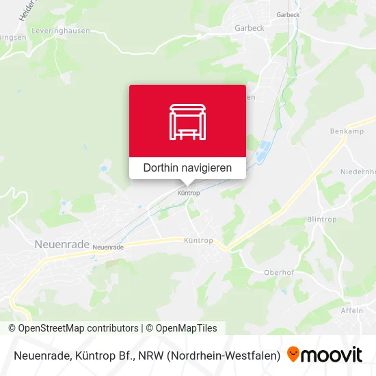 Neuenrade, Küntrop Bf. Karte