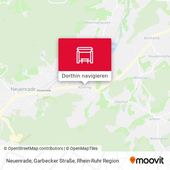 Neuenrade, Garbecker Straße Karte