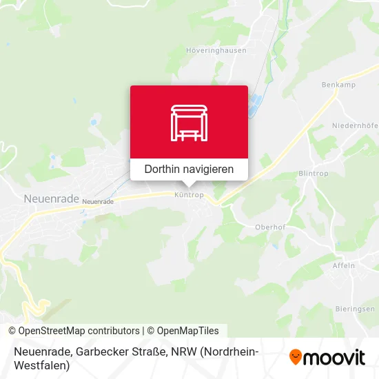 Neuenrade, Garbecker Straße Karte