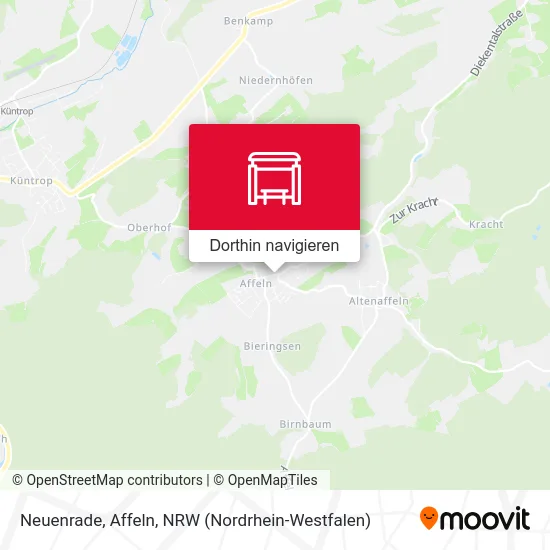 Neuenrade, Affeln Karte