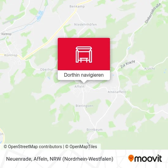 Neuenrade, Affeln Karte