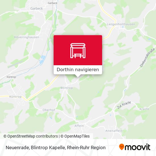 Neuenrade, Blintrop Kapelle Karte