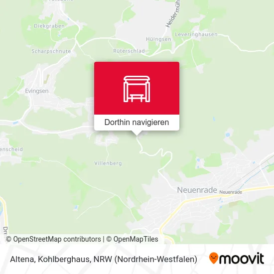 Altena, Kohlberghaus Karte