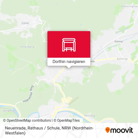 Neuenrade, Rathaus / Schule Karte