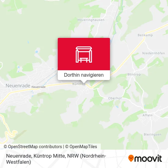 Neuenrade, Küntrop Mitte Karte