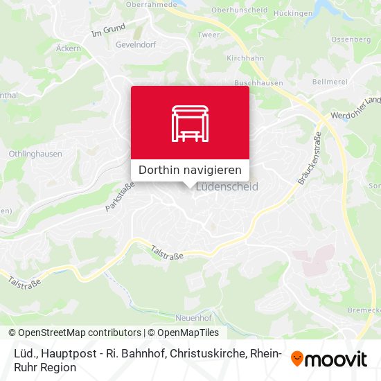 Lüd., Hauptpost - Ri. Bahnhof, Christuskirche Karte