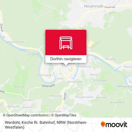 Werdohl, Kirche Ri. Bahnhof Karte