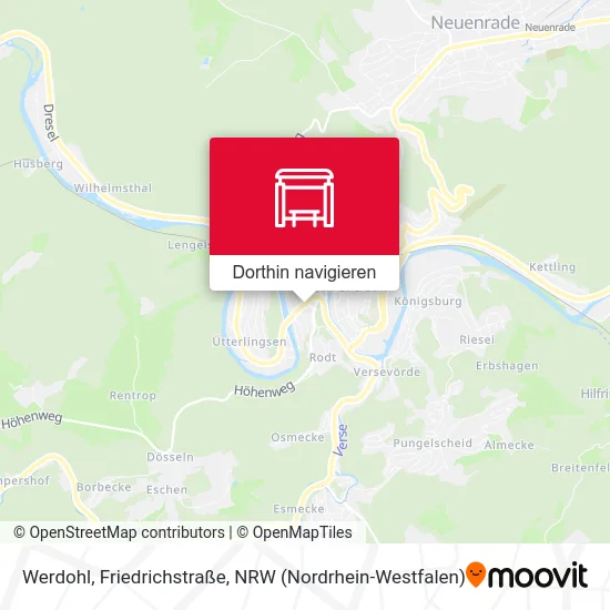 Werdohl, Friedrichstraße Karte