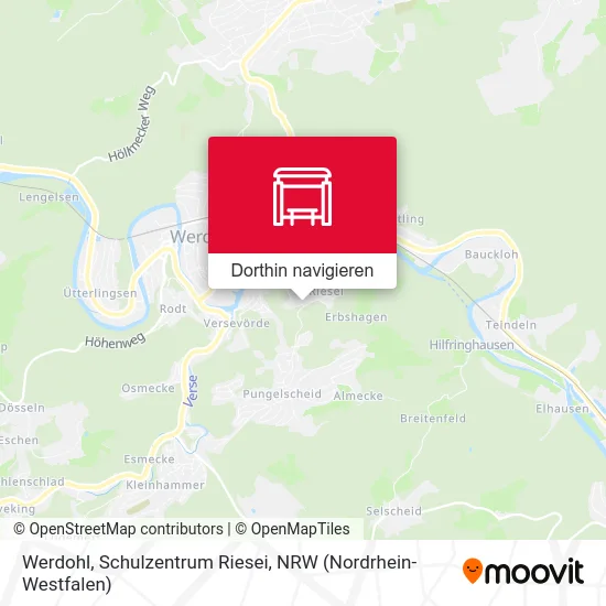 Werdohl, Schulzentrum Riesei Karte