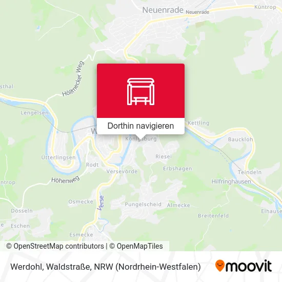 Werdohl, Waldstraße Karte