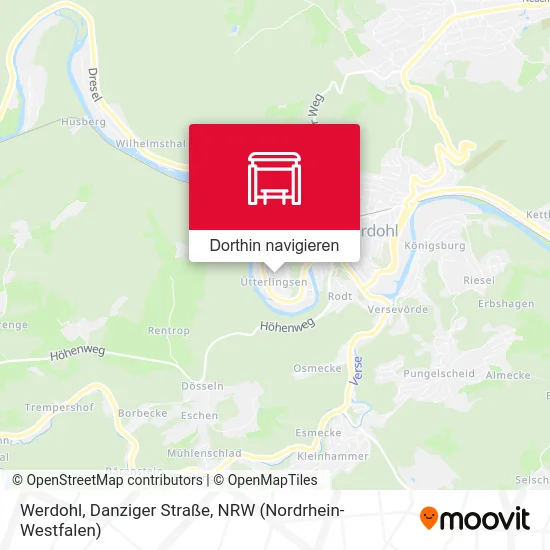 Werdohl, Danziger Straße Karte