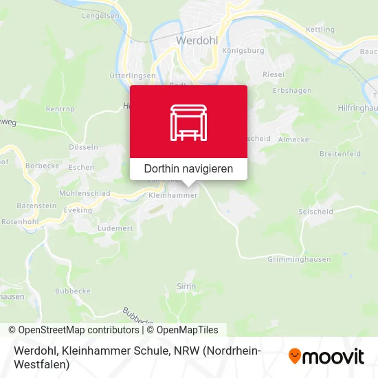 Werdohl, Kleinhammer Schule Karte