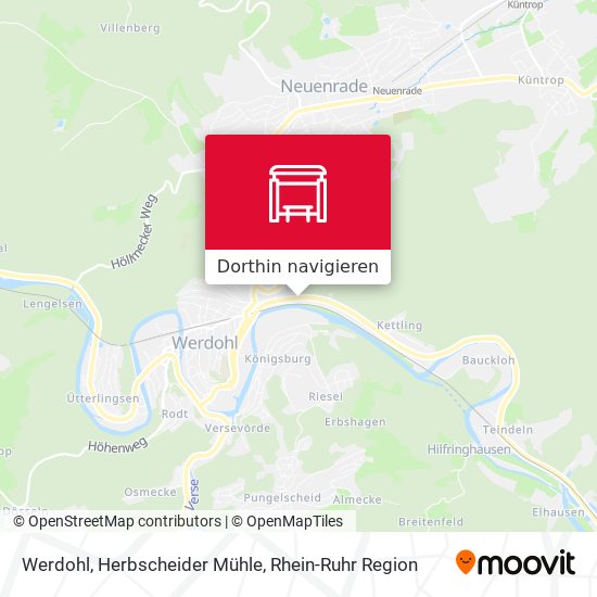 Werdohl, Herbscheider Mühle Karte