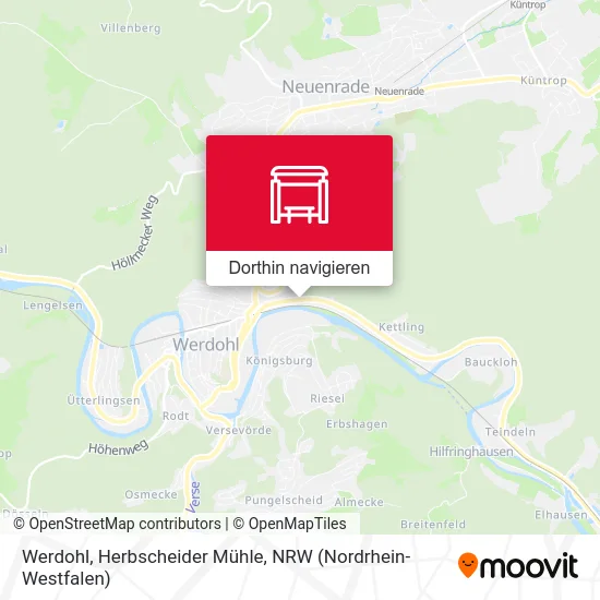 Werdohl, Herbscheider Mühle Karte