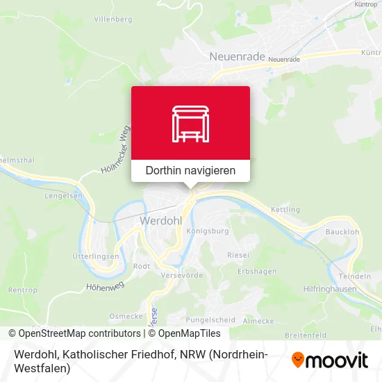 Werdohl, Katholischer Friedhof Karte