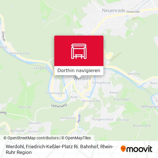 Werdohl, Friedrich-Keßler-Platz Ri. Bahnhof Karte