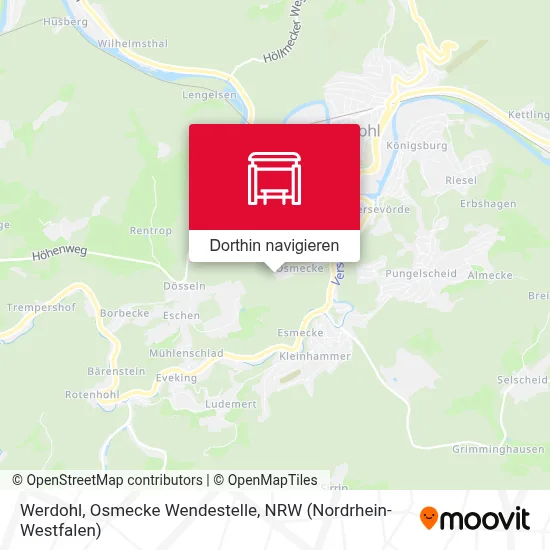 Werdohl, Osmecke Wendestelle Karte