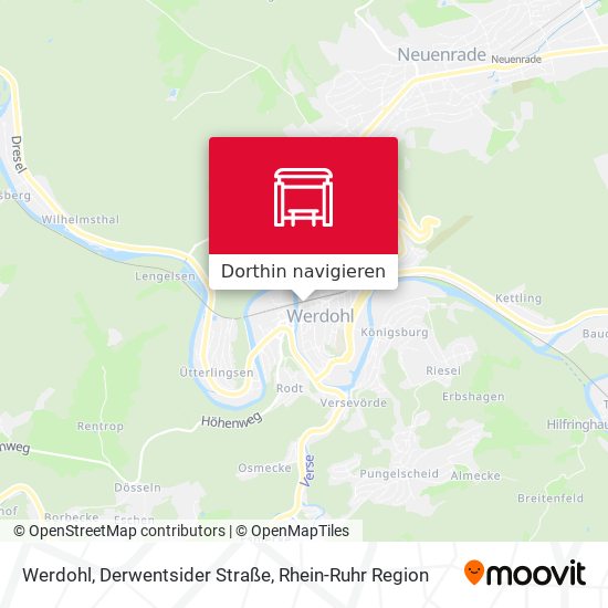 Werdohl, Derwentsider Straße Karte