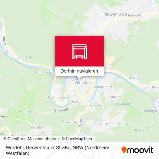 Werdohl, Derwentsider Straße Karte