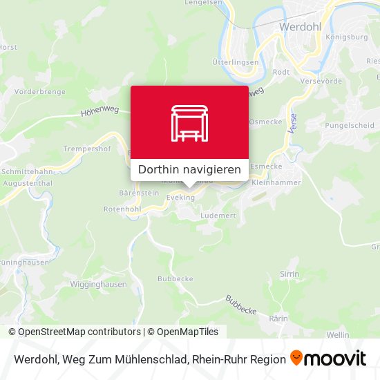Werdohl, Weg Zum Mühlenschlad Karte