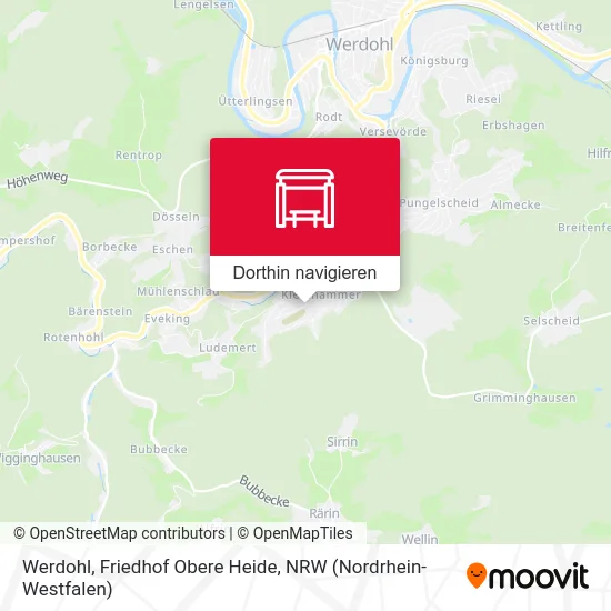 Werdohl, Friedhof Obere Heide Karte