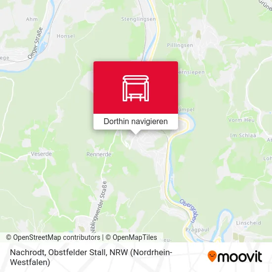 Nachrodt, Obstfelder Stall Karte