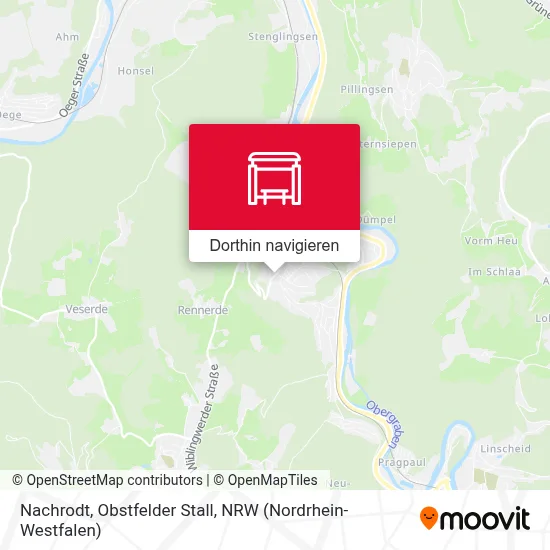 Nachrodt, Obstfelder Stall Karte