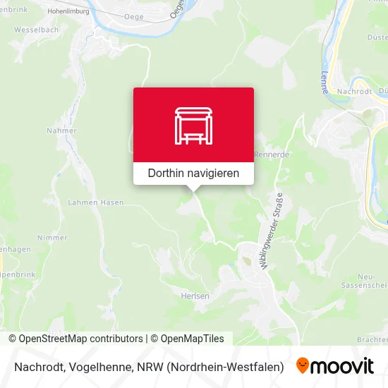 Nachrodt, Vogelhenne Karte