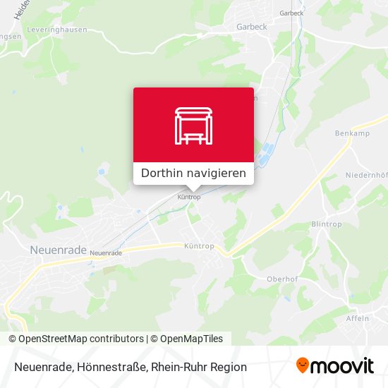 Neuenrade, Hönnestraße Karte