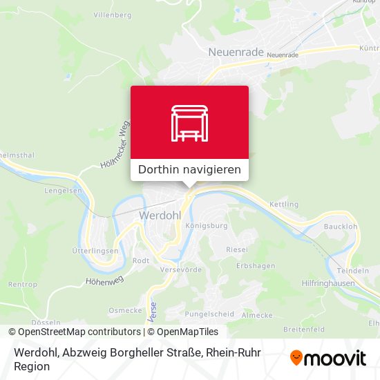 Werdohl, Abzweig Borgheller Straße Karte