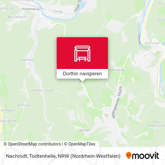 Nachrodt, Todtenhelle Karte