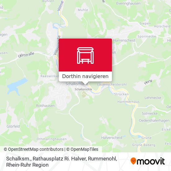 Schalksm., Rathausplatz Ri. Halver, Rummenohl Karte
