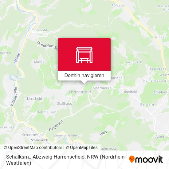 Schalksm., Abzweig Harrenscheid Karte