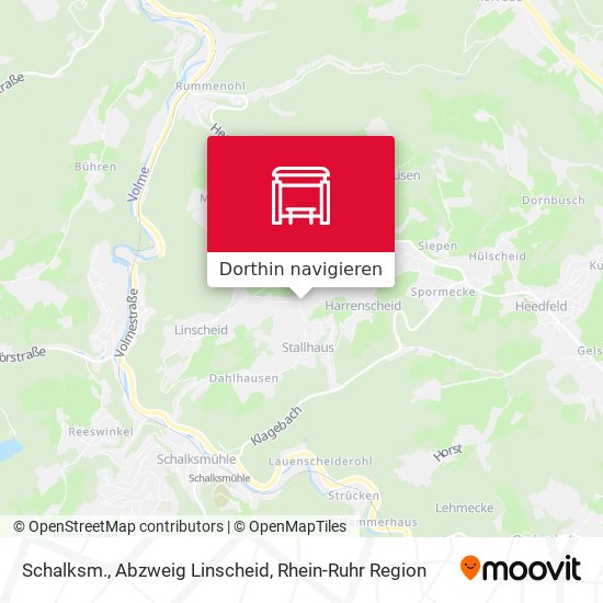 Schalksm., Abzweig Linscheid Karte