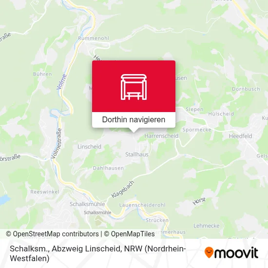 Schalksm., Abzweig Linscheid Karte