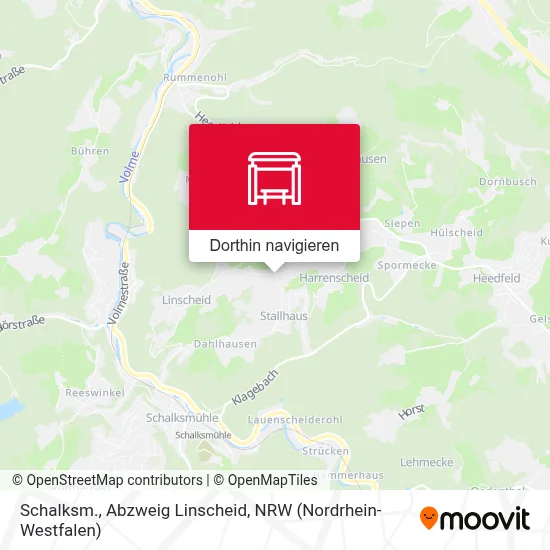 Schalksm., Abzweig Linscheid Karte